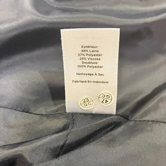 Talbots Blazer Sz 14 Navy Aberdeen Wool Single Breasted Career Office Academia