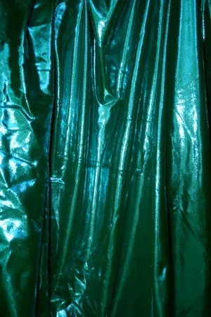 Teal/Green Metallic Spandex Fabric Sample