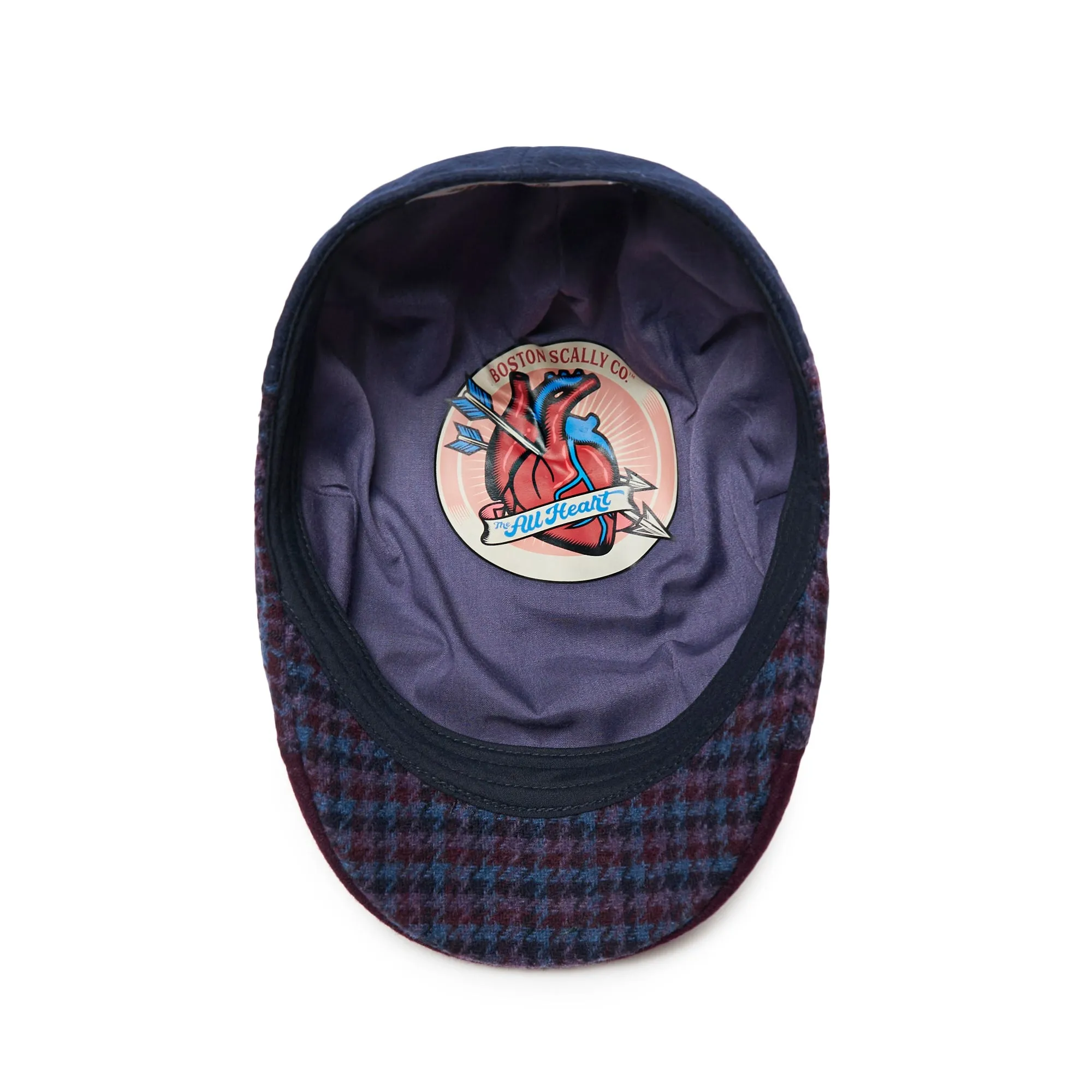 The All Heart Boston Scally Cap - Blue & Purple Plaid