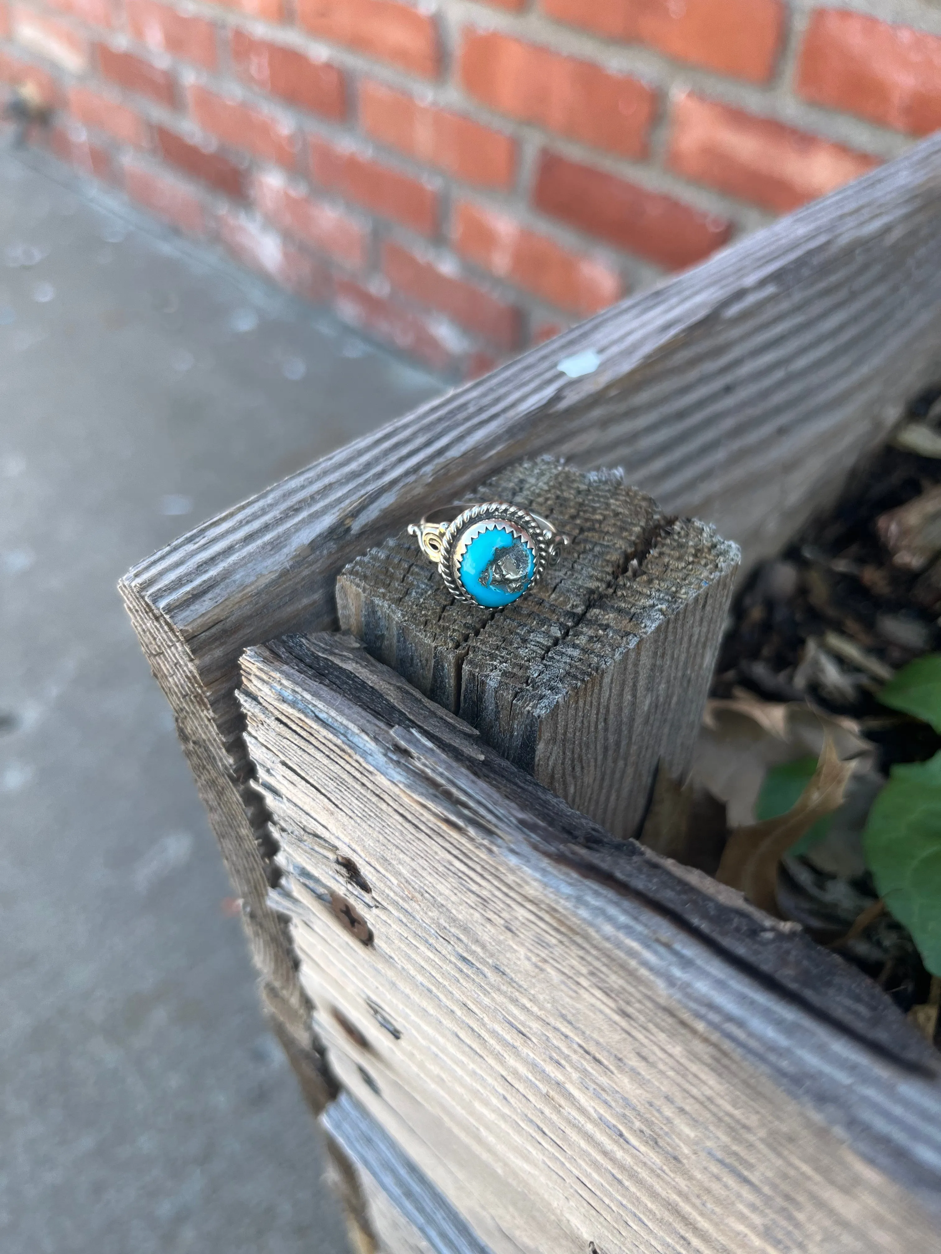The Navajo Sterling Silver & Kingman Turquoise Ring