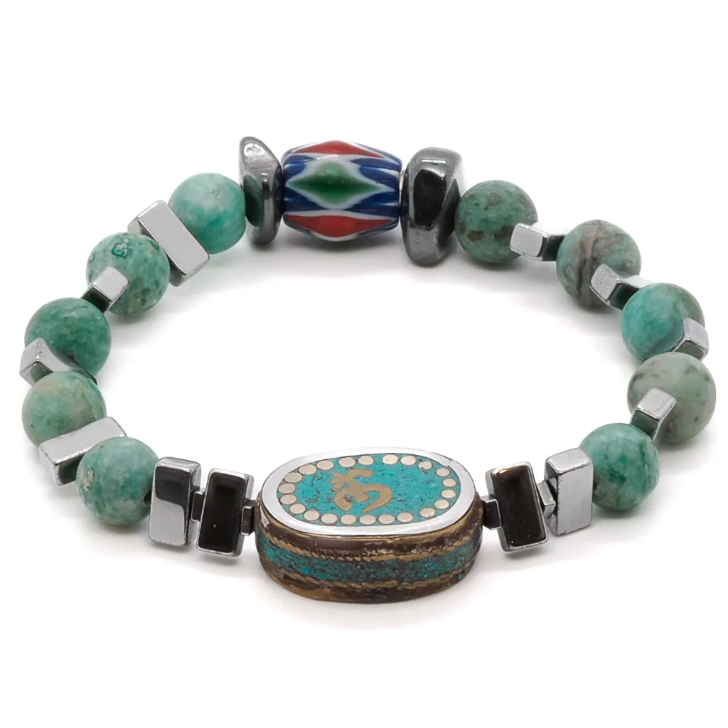 Tibetan Om Symbol Mystic Beaded Bracelet