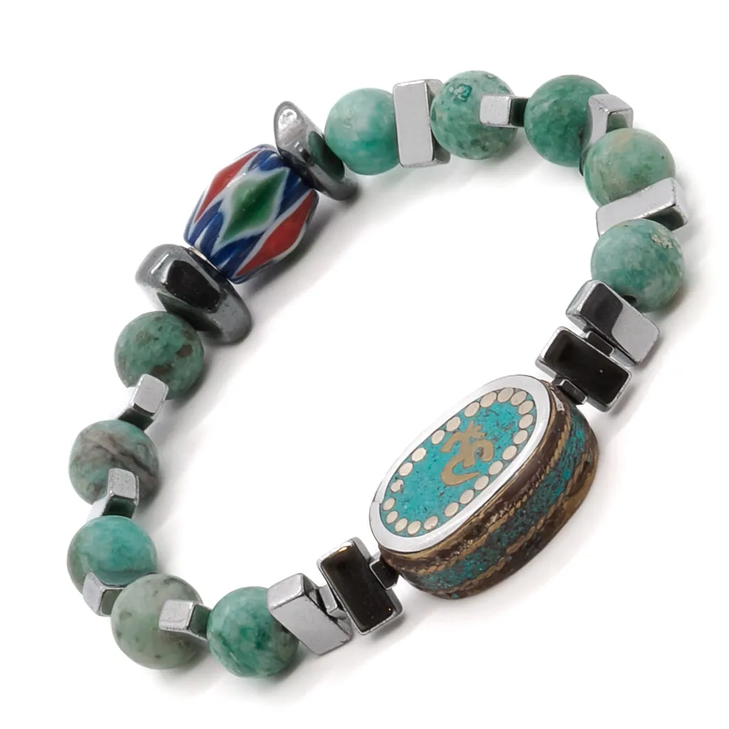 Tibetan Om Symbol Mystic Beaded Bracelet