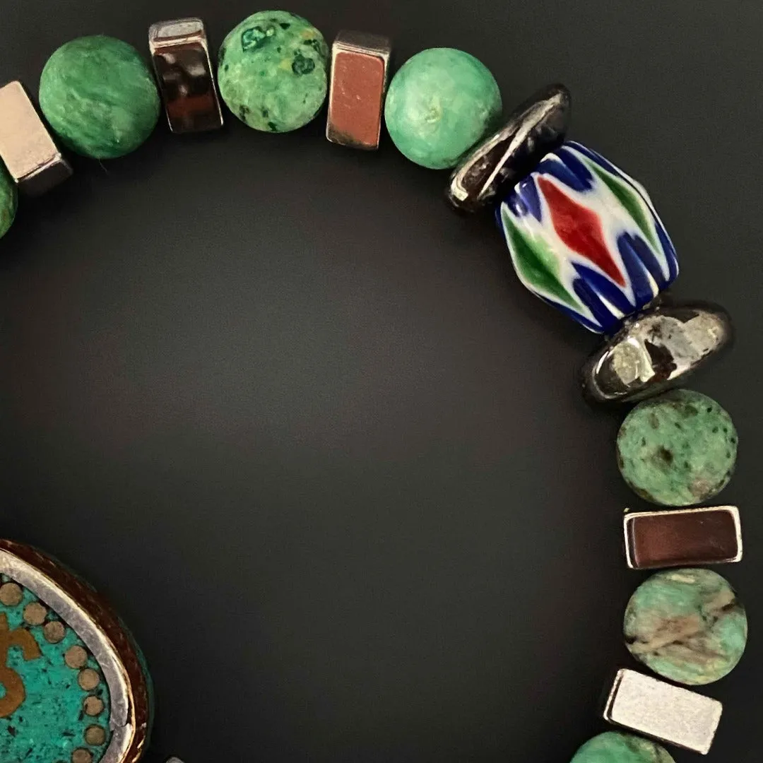 Tibetan Om Symbol Mystic Beaded Bracelet
