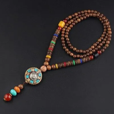 Tibetan wooden necklace