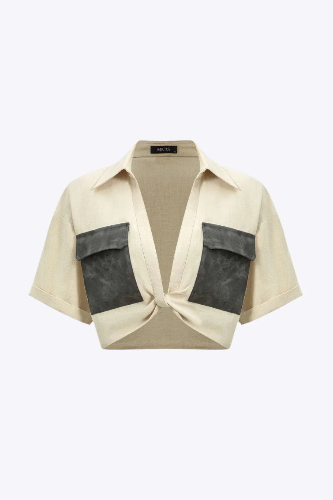 Tilly - Unique Patchwork Design Woman's Short Sleeve Shirt