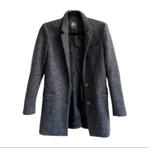 TITIKA Active Couture Wool Button Front Fall Winter Jacket Blazer Gray S