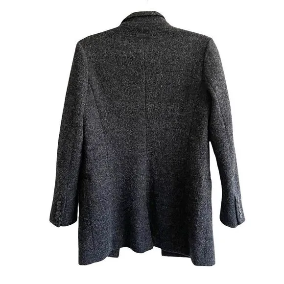 TITIKA Active Couture Wool Button Front Fall Winter Jacket Blazer Gray S