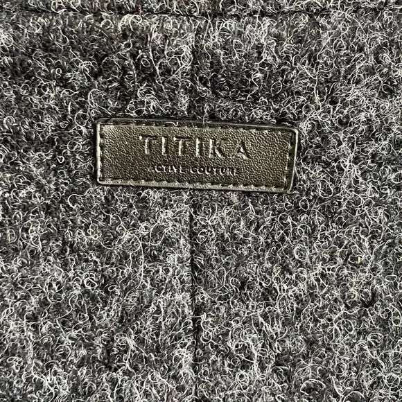 TITIKA Active Couture Wool Button Front Fall Winter Jacket Blazer Gray S