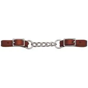 TK30-1375 Chin/Curb Strap Single Chain - Leather