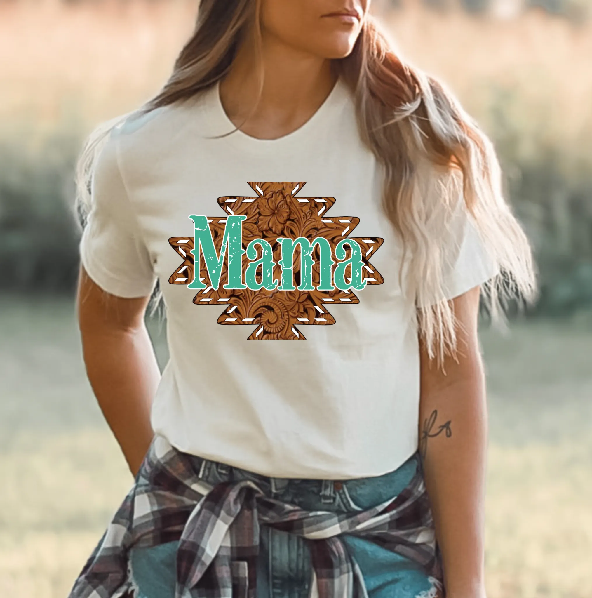 Tooled Aztec Mama (Multiple Colors)