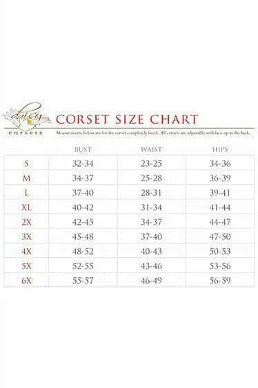 Top Drawer Black Satin Underbust Steel Boned Corset