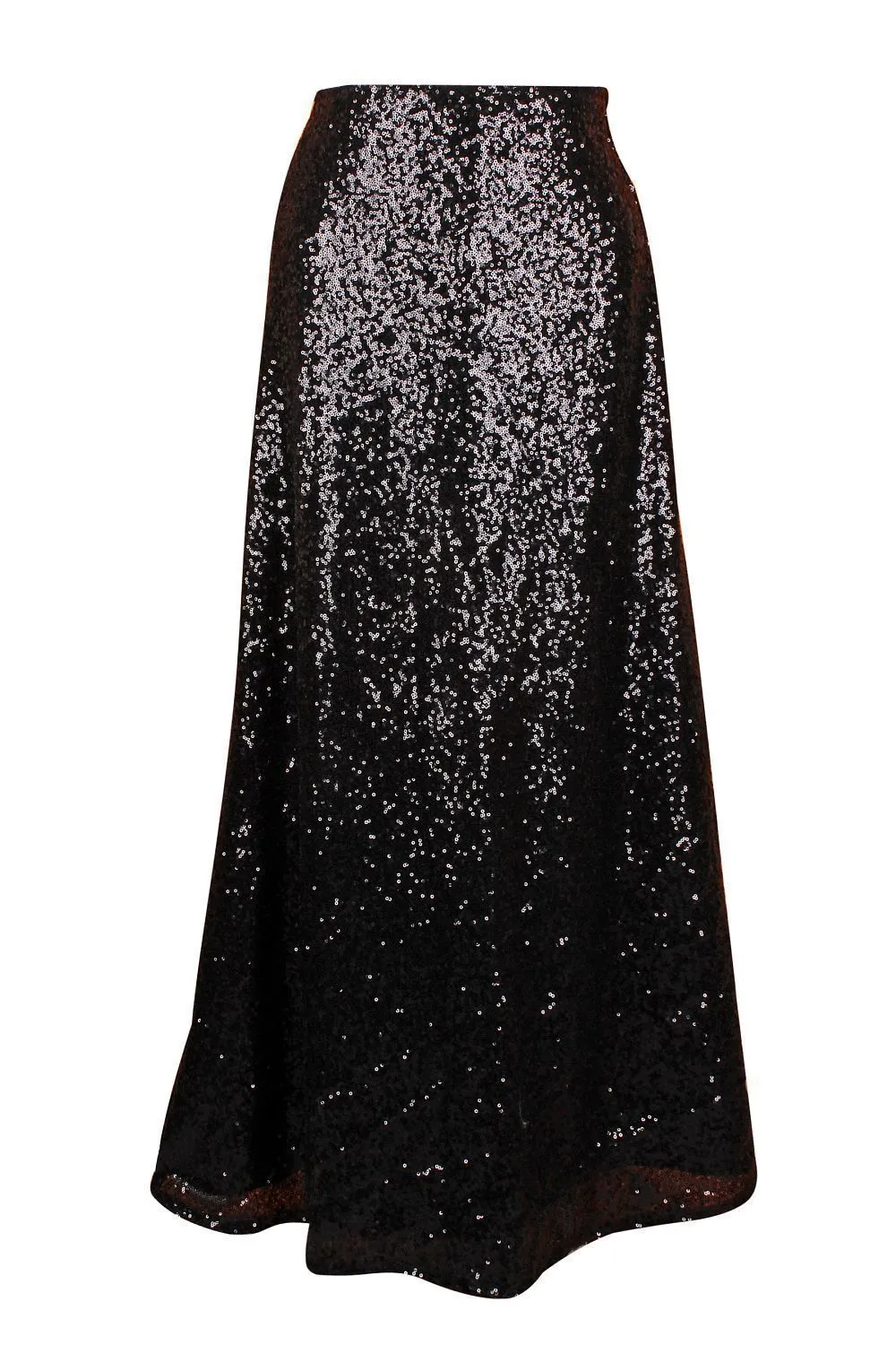 Top Drawer Long Black Sequin Skirt by Daisy
