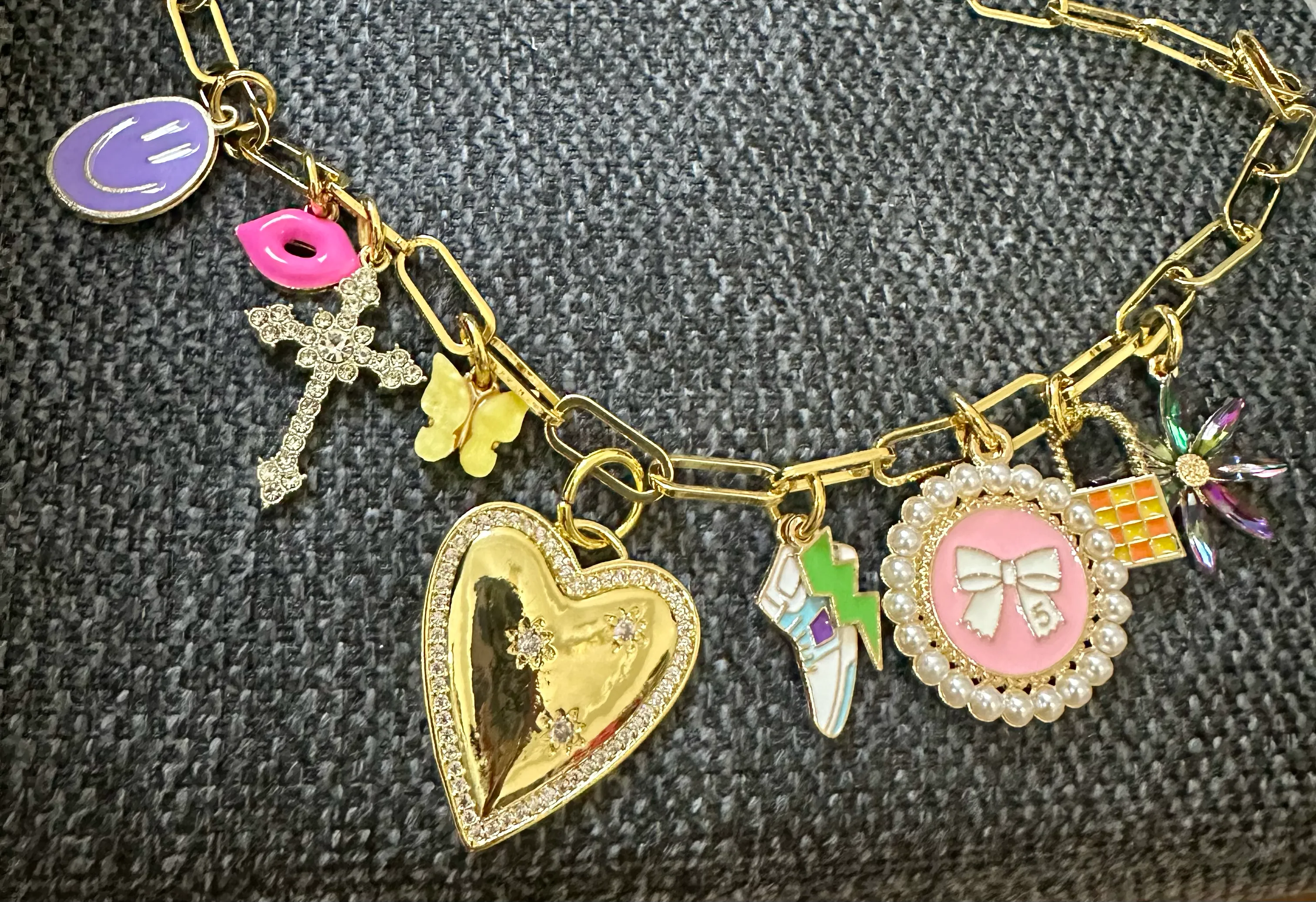 Trendy Everyday Gold Charm Necklace