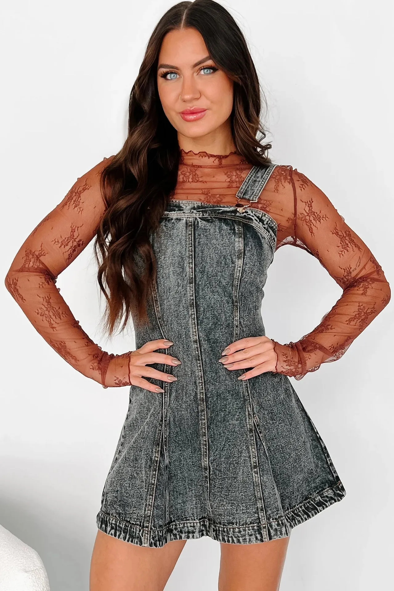 Trendy Strap Denim Dress for Effortless Street Style