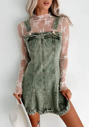 Trendy Strap Denim Dress for Effortless Street Style
