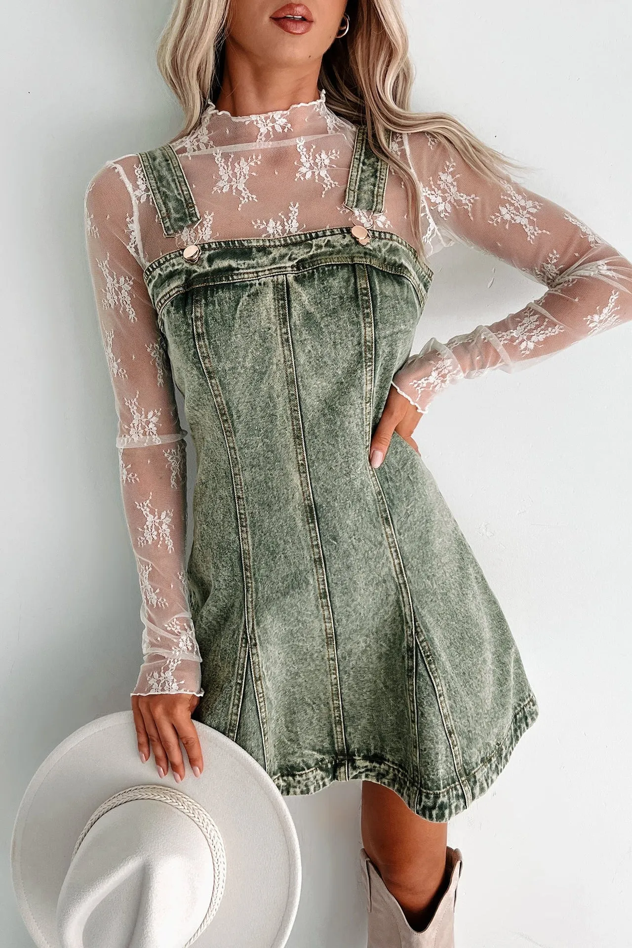 Trendy Strap Denim Dress for Effortless Street Style