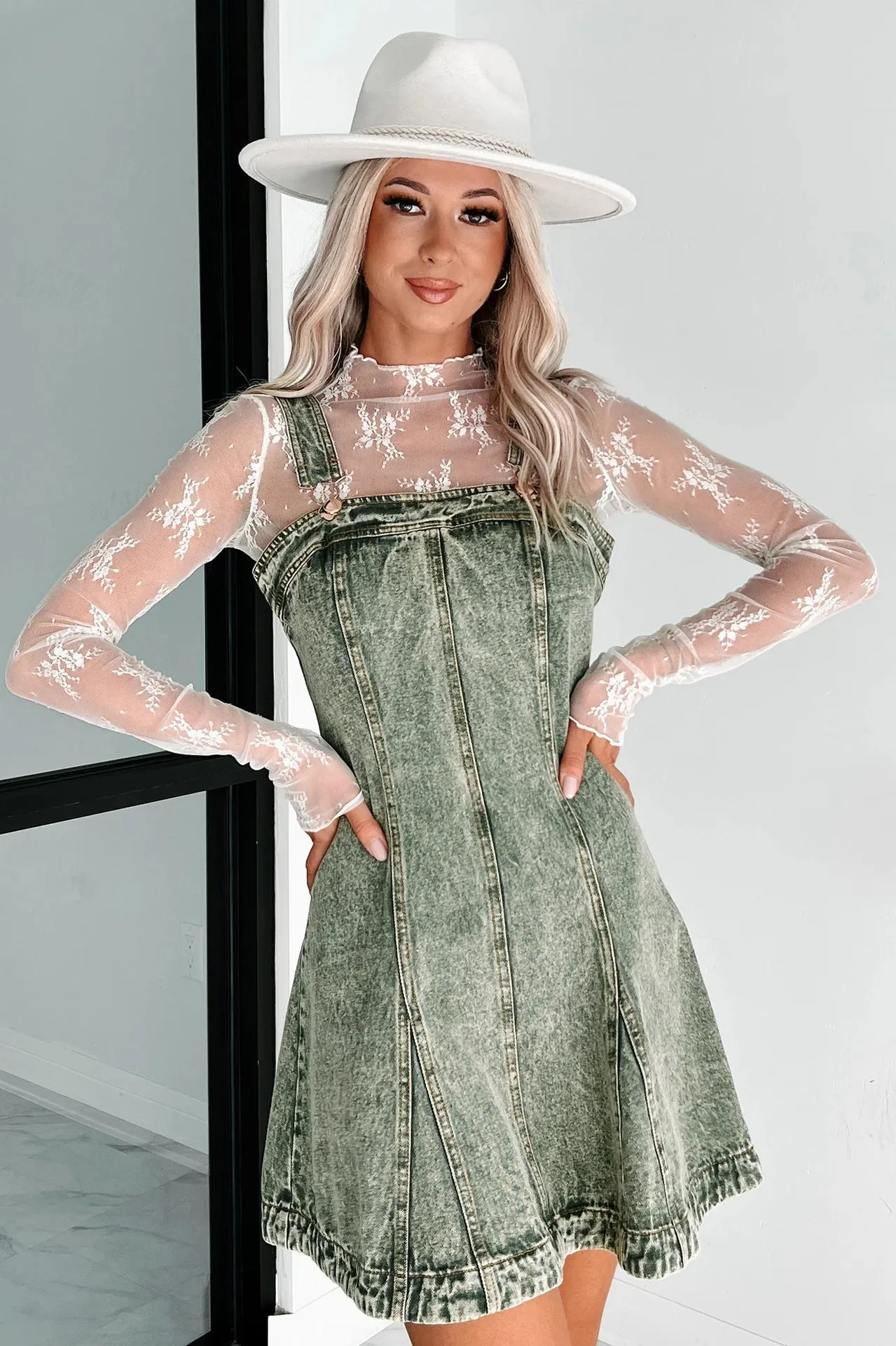 Trendy Strap Denim Dress for Effortless Street Style