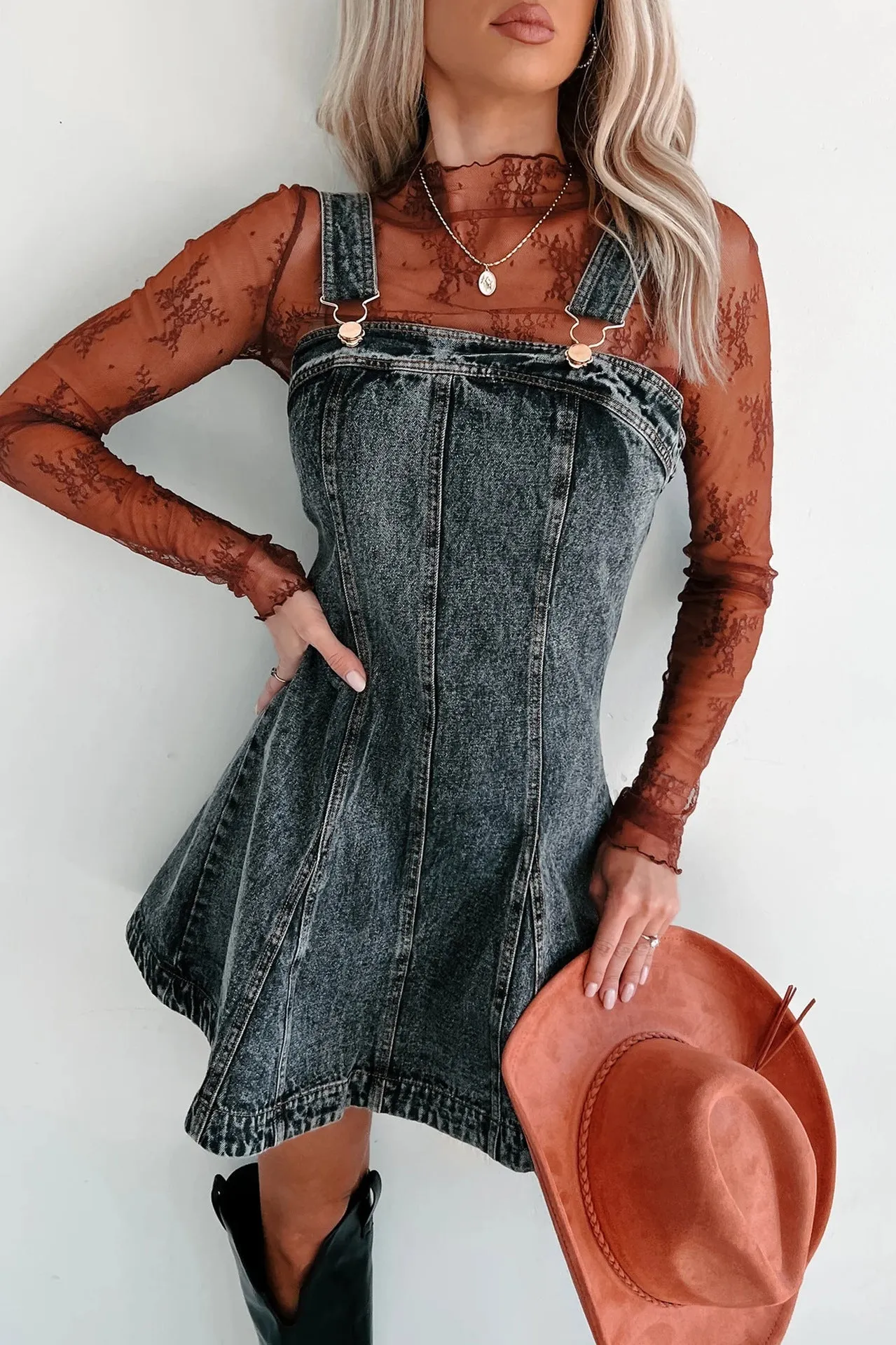 Trendy Strap Denim Dress for Effortless Street Style