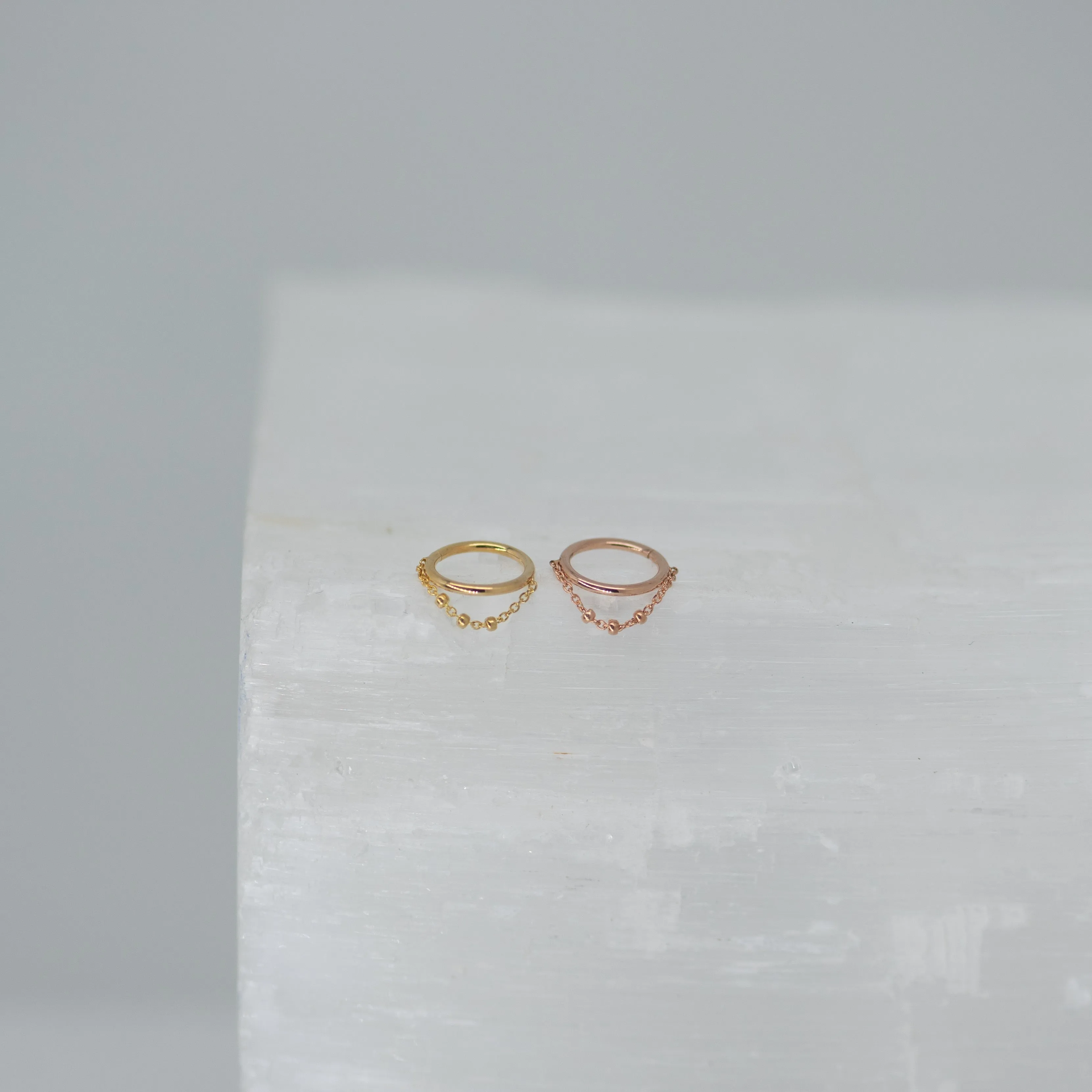 Trio Bead Chain Seamless Ring