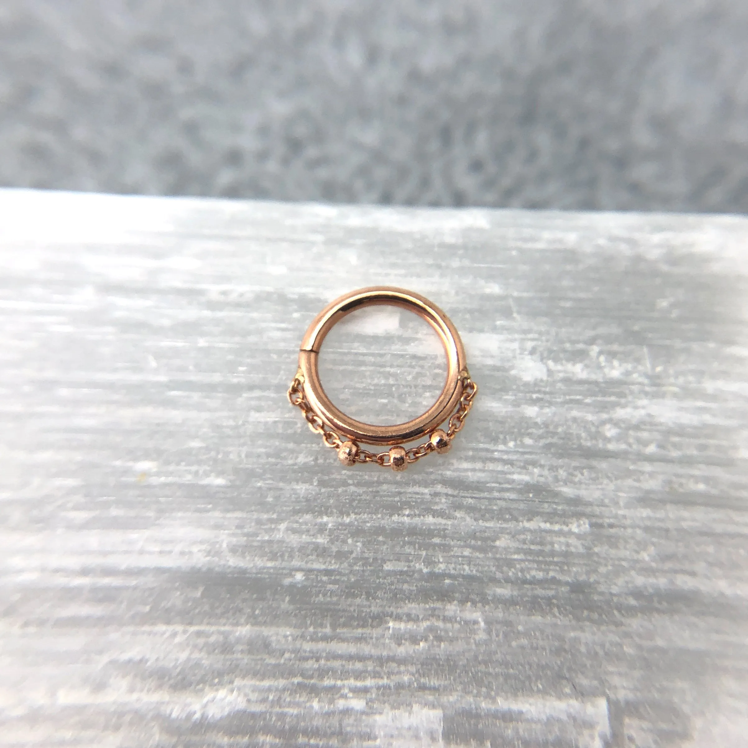 Trio Bead Chain Seamless Ring