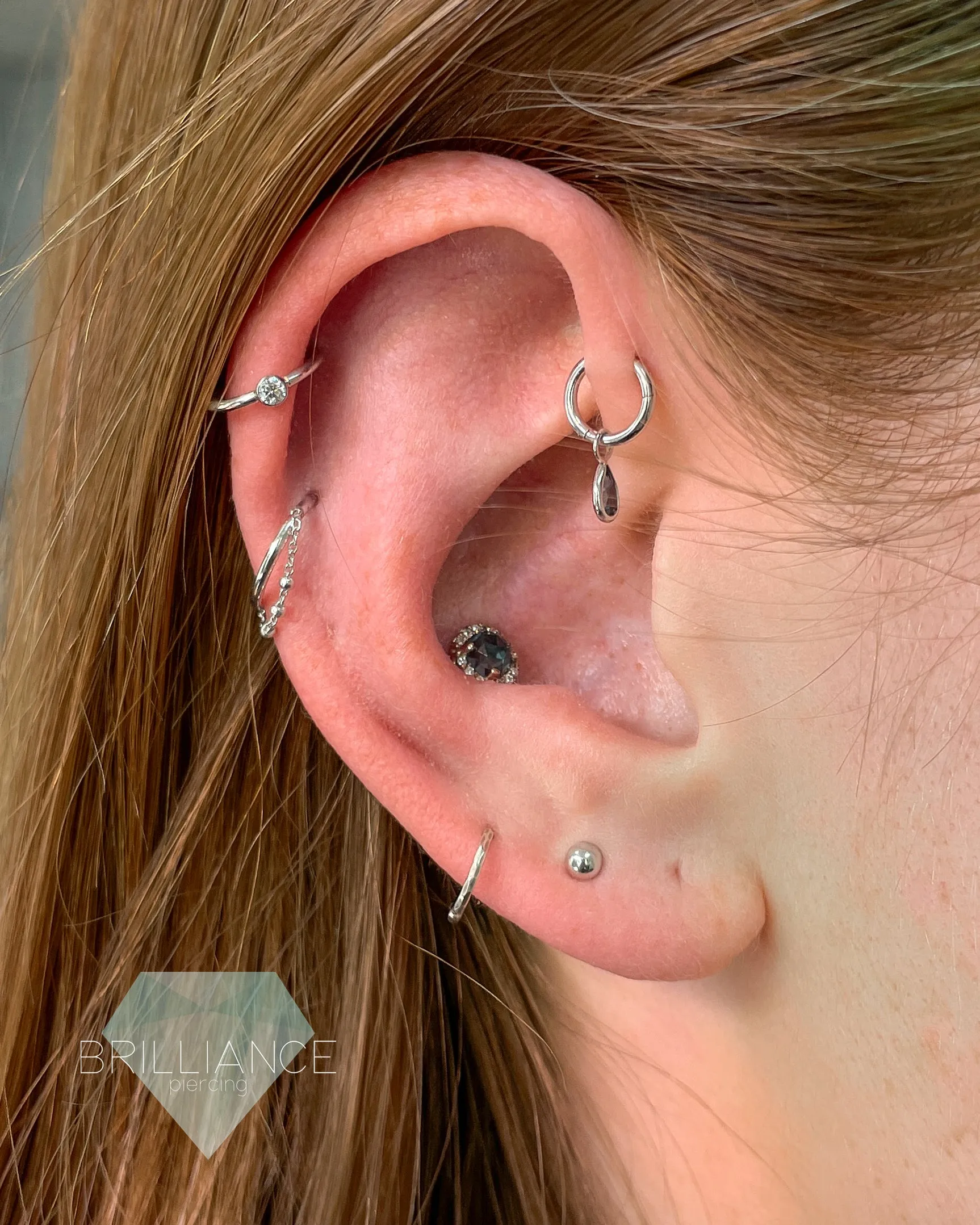 Trio Bead Chain Seamless Ring