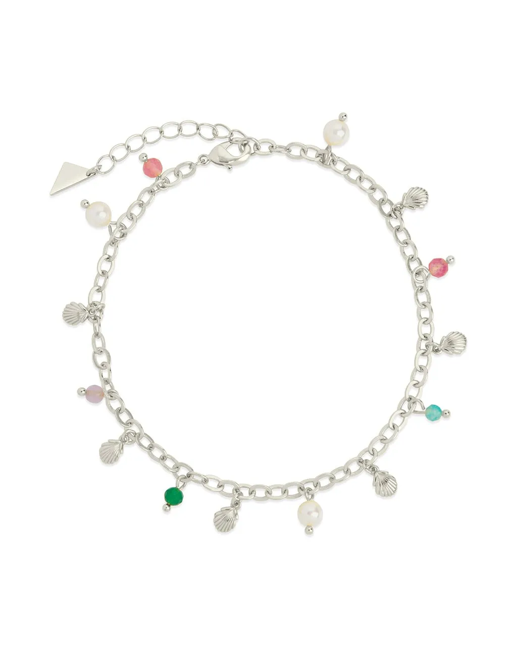 Truvy Pearl Shell Charm Anklet