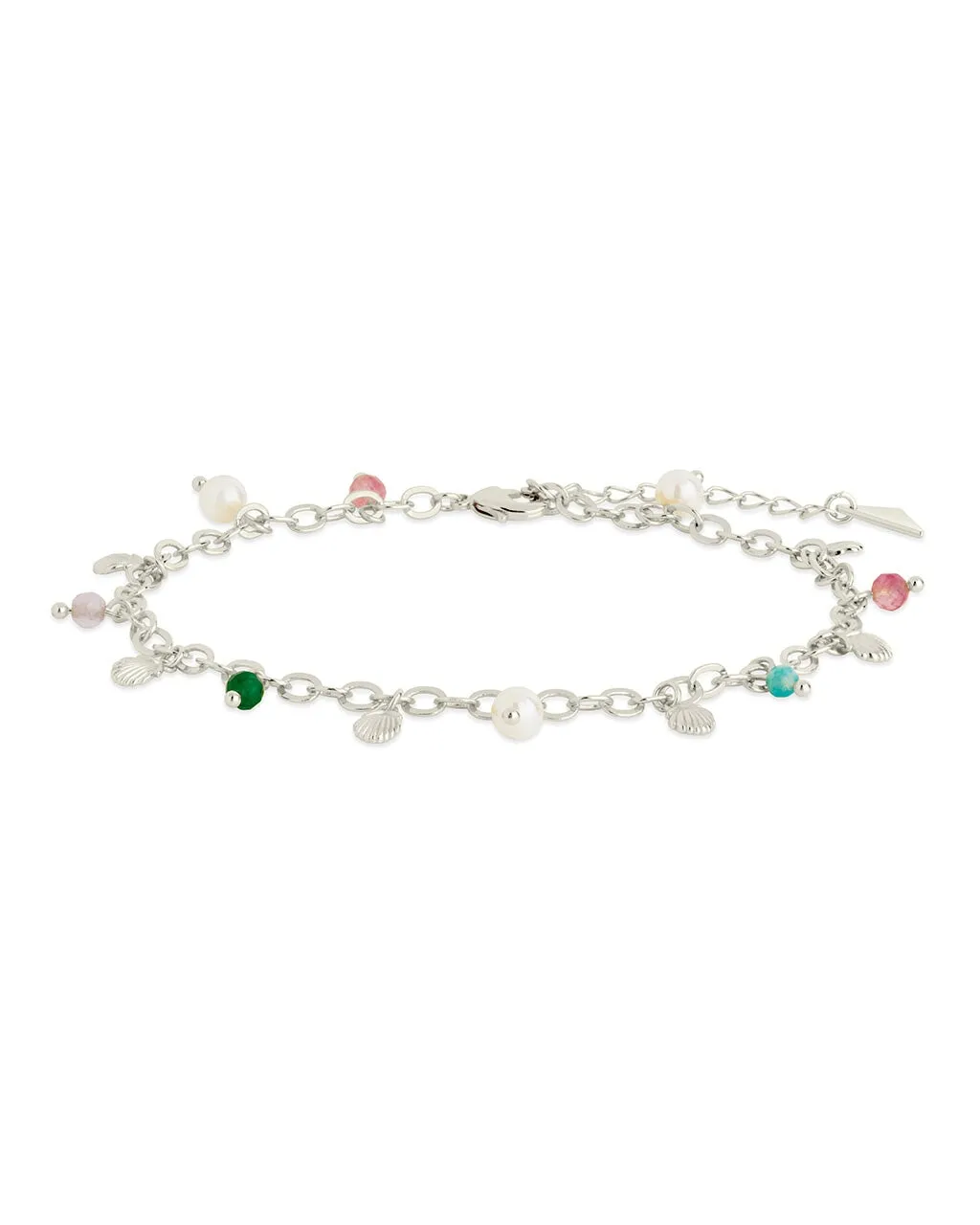 Truvy Pearl Shell Charm Anklet