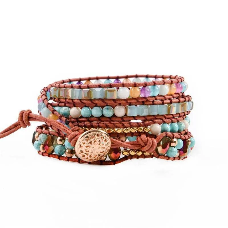 Turquoise & Mixed Natural Stone Bohemian Bracelet