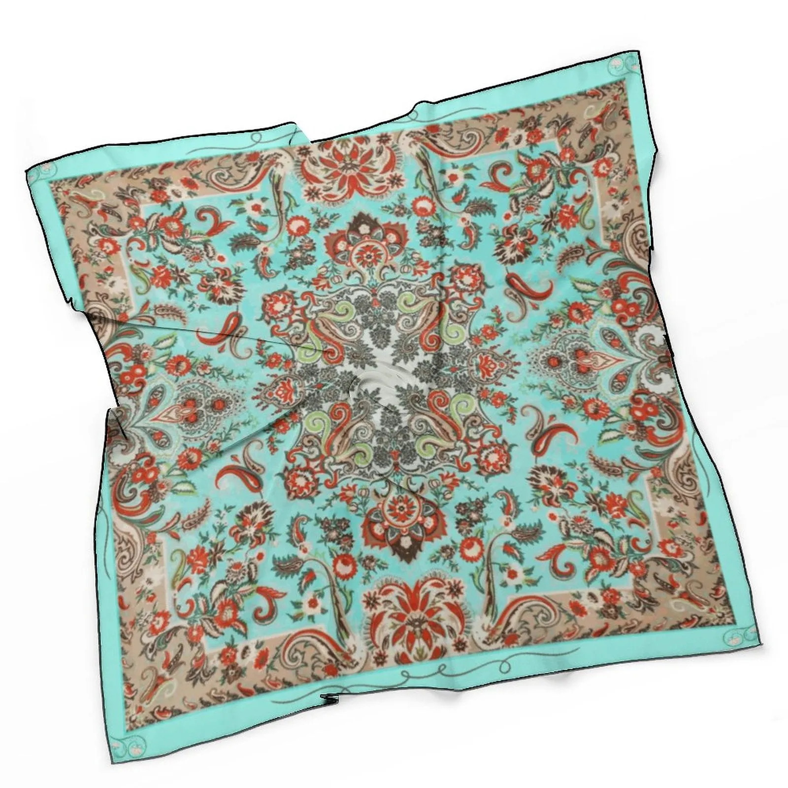 Turquoise in Paisley Scarf, a fabulous explosion of multicolored fun pattern!