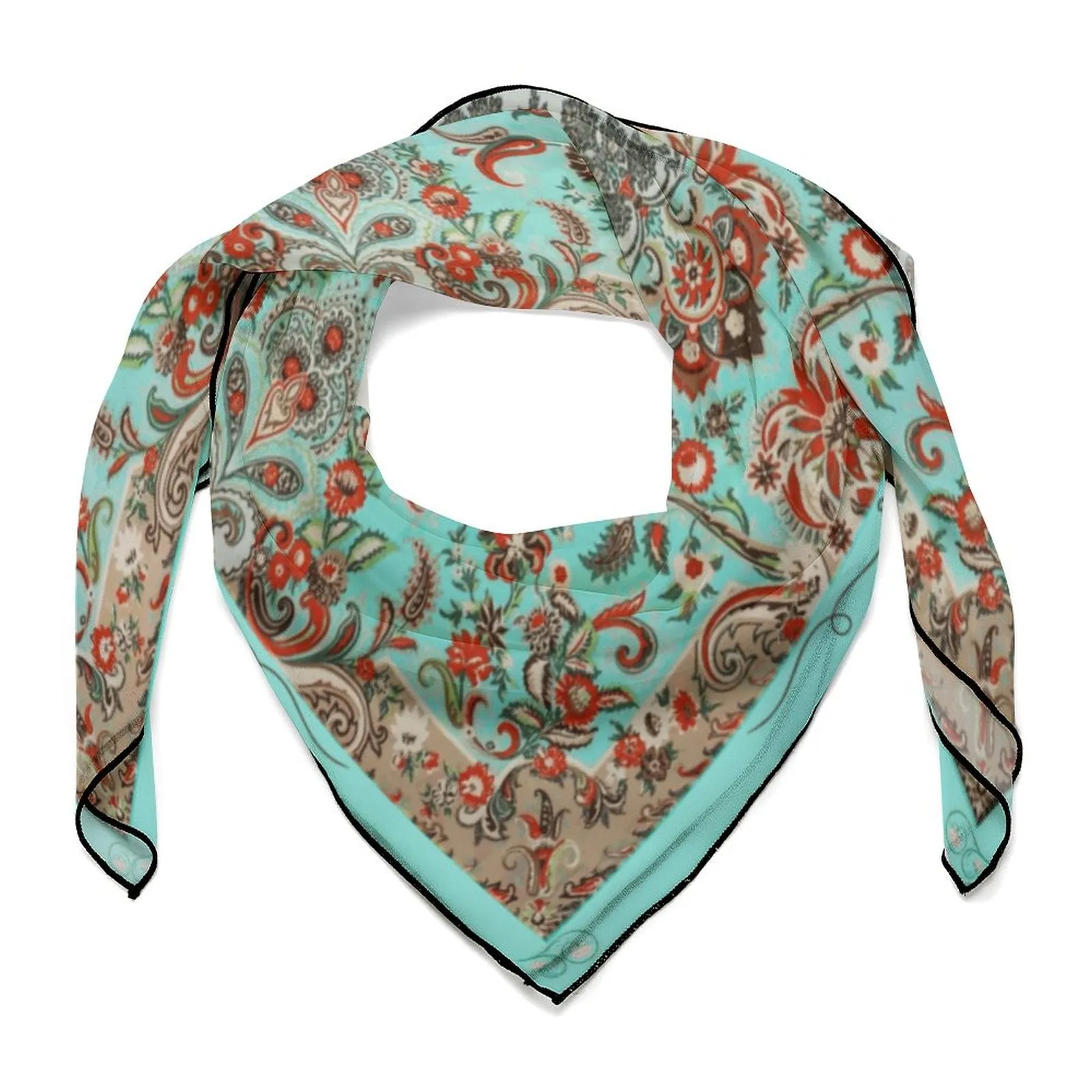 Turquoise in Paisley Scarf, a fabulous explosion of multicolored fun pattern!