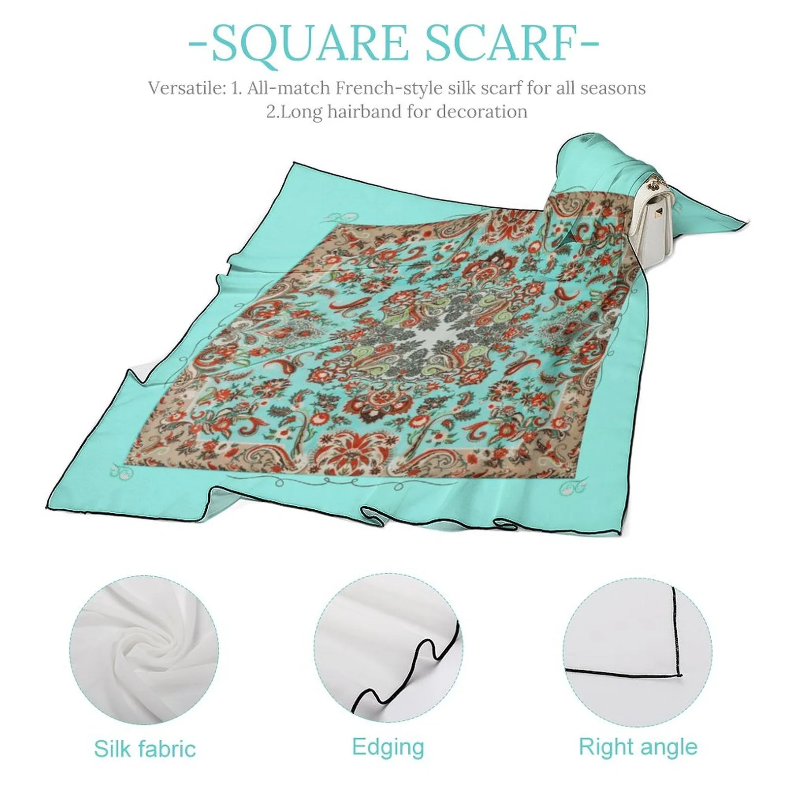 Turquoise in Paisley Scarf, a fabulous explosion of multicolored fun pattern!
