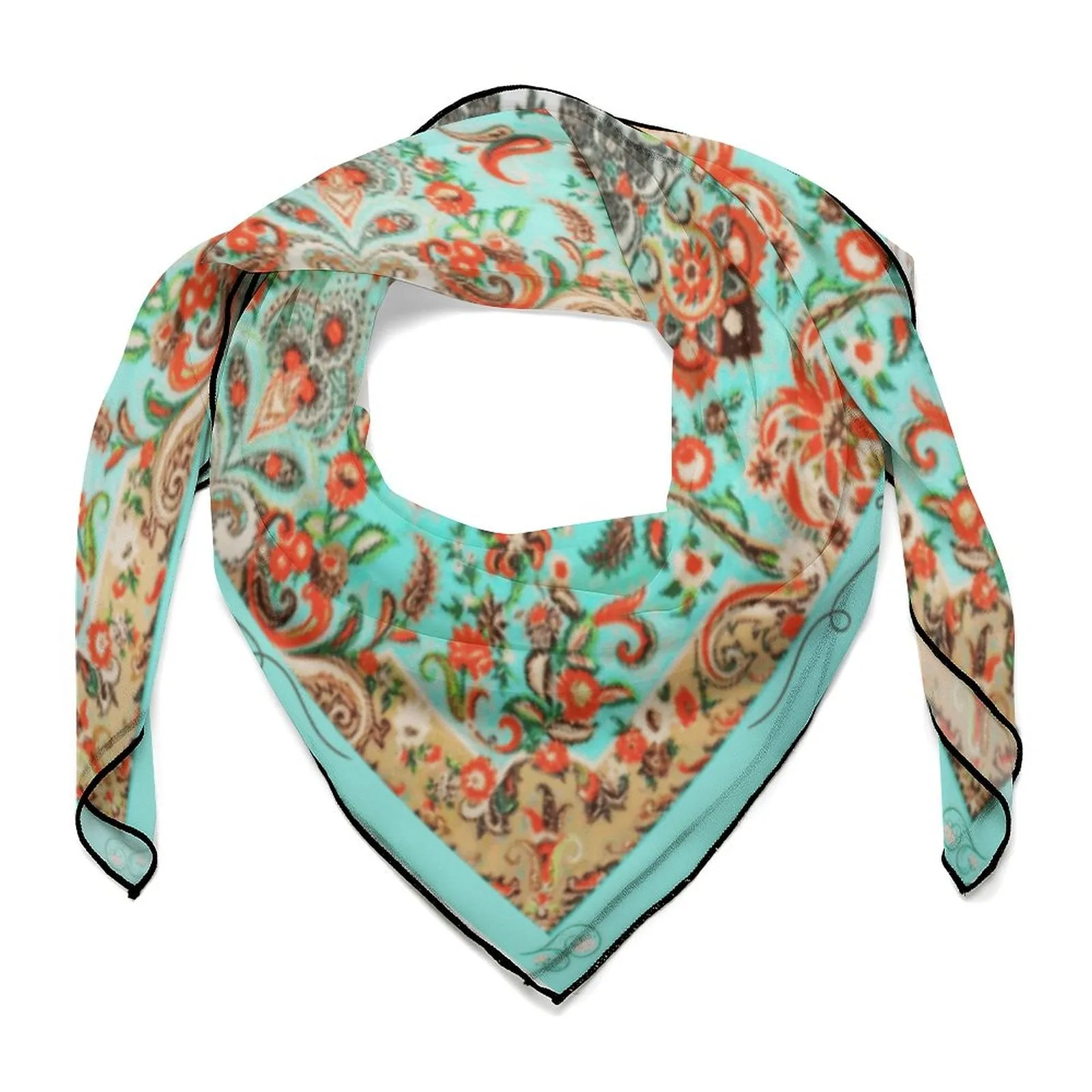 Turquoise in Paisley Scarf, a fabulous explosion of multicolored fun pattern!