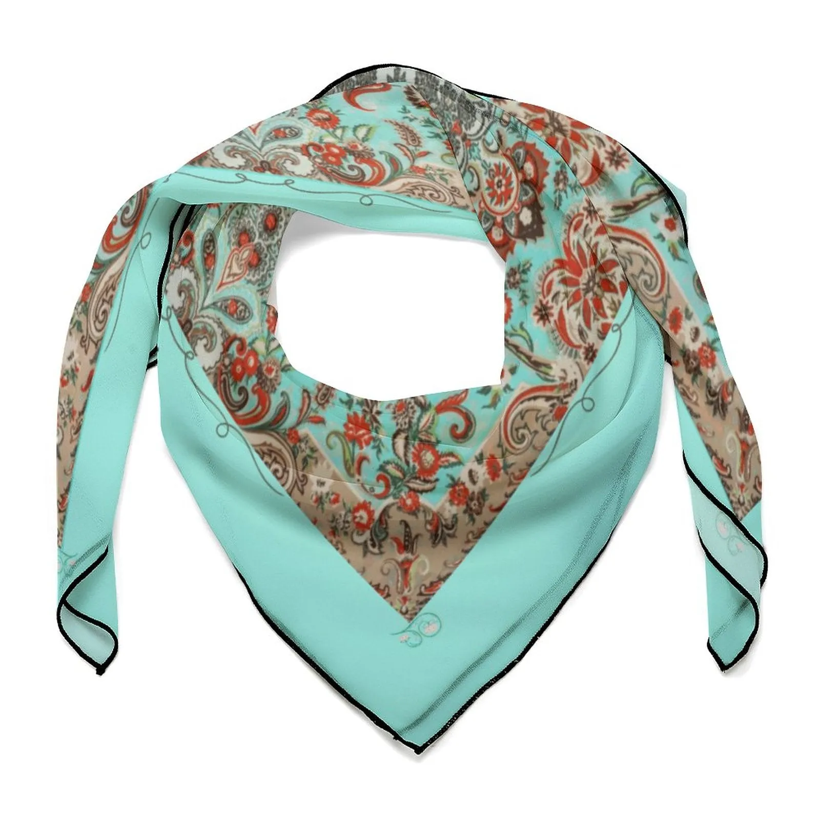 Turquoise in Paisley Scarf, a fabulous explosion of multicolored fun pattern!