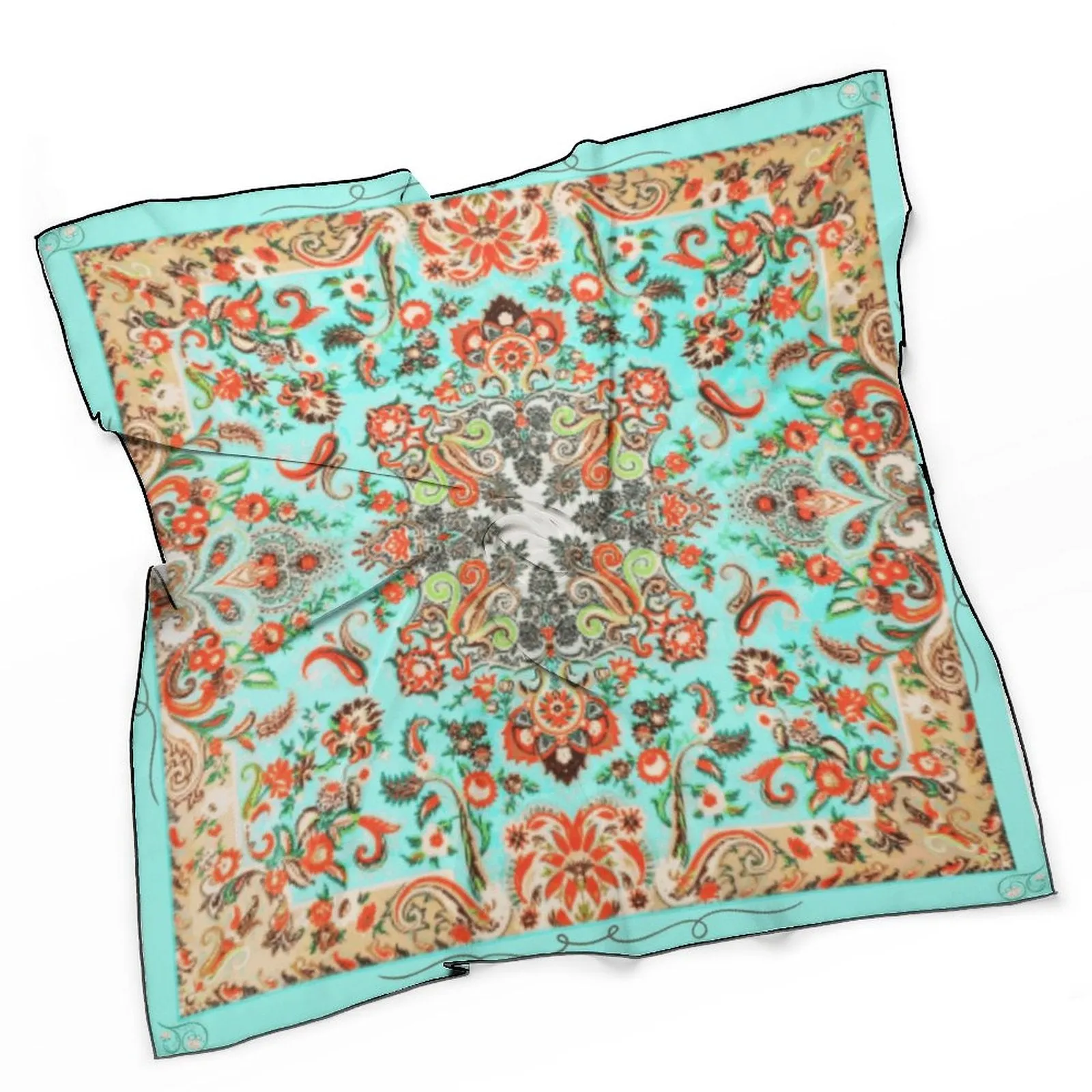 Turquoise in Paisley Scarf, a fabulous explosion of multicolored fun pattern!