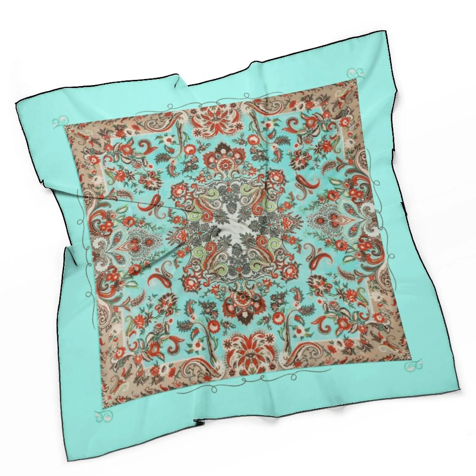 Turquoise in Paisley Scarf, a fabulous explosion of multicolored fun pattern!