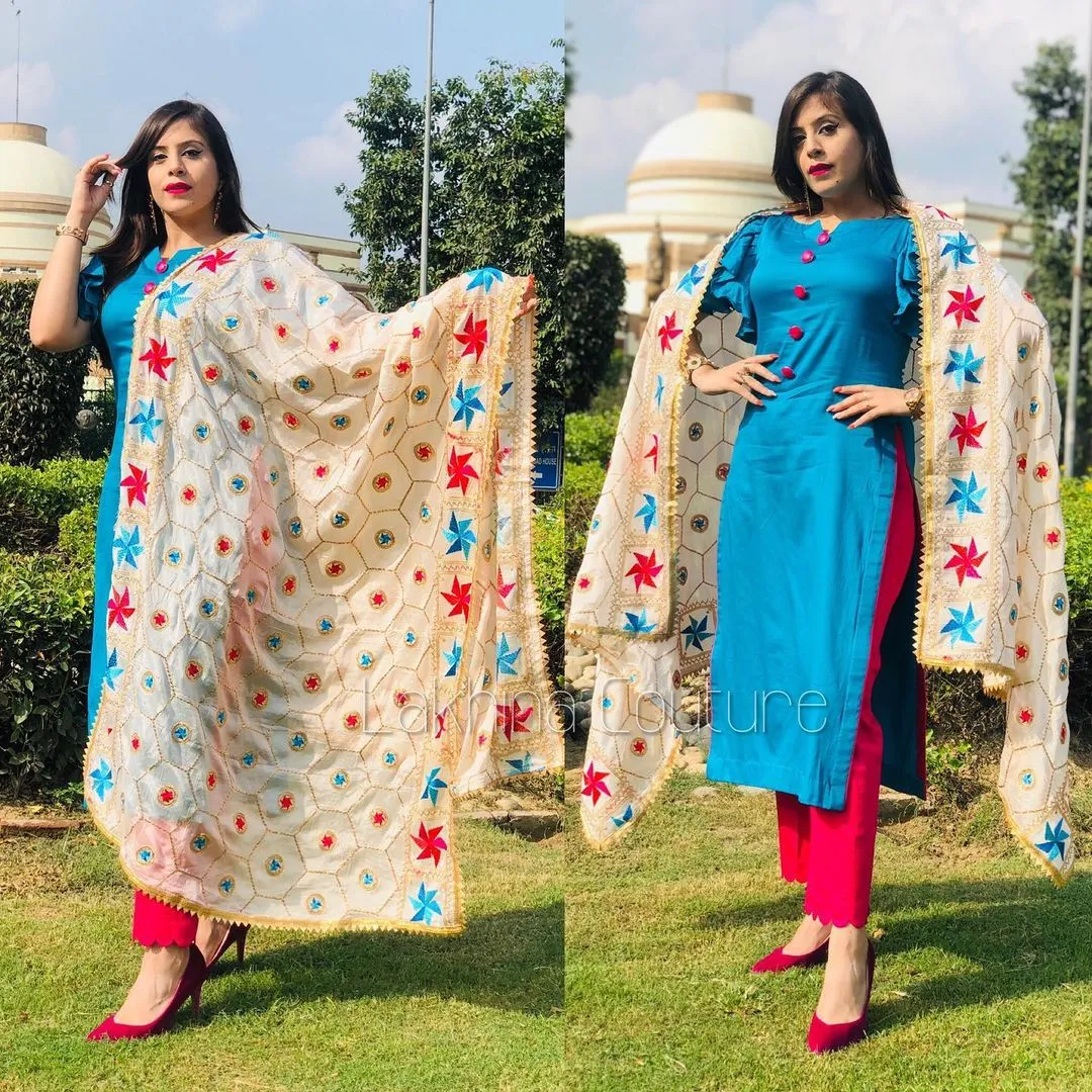 Turquoise Pink Classy Suit