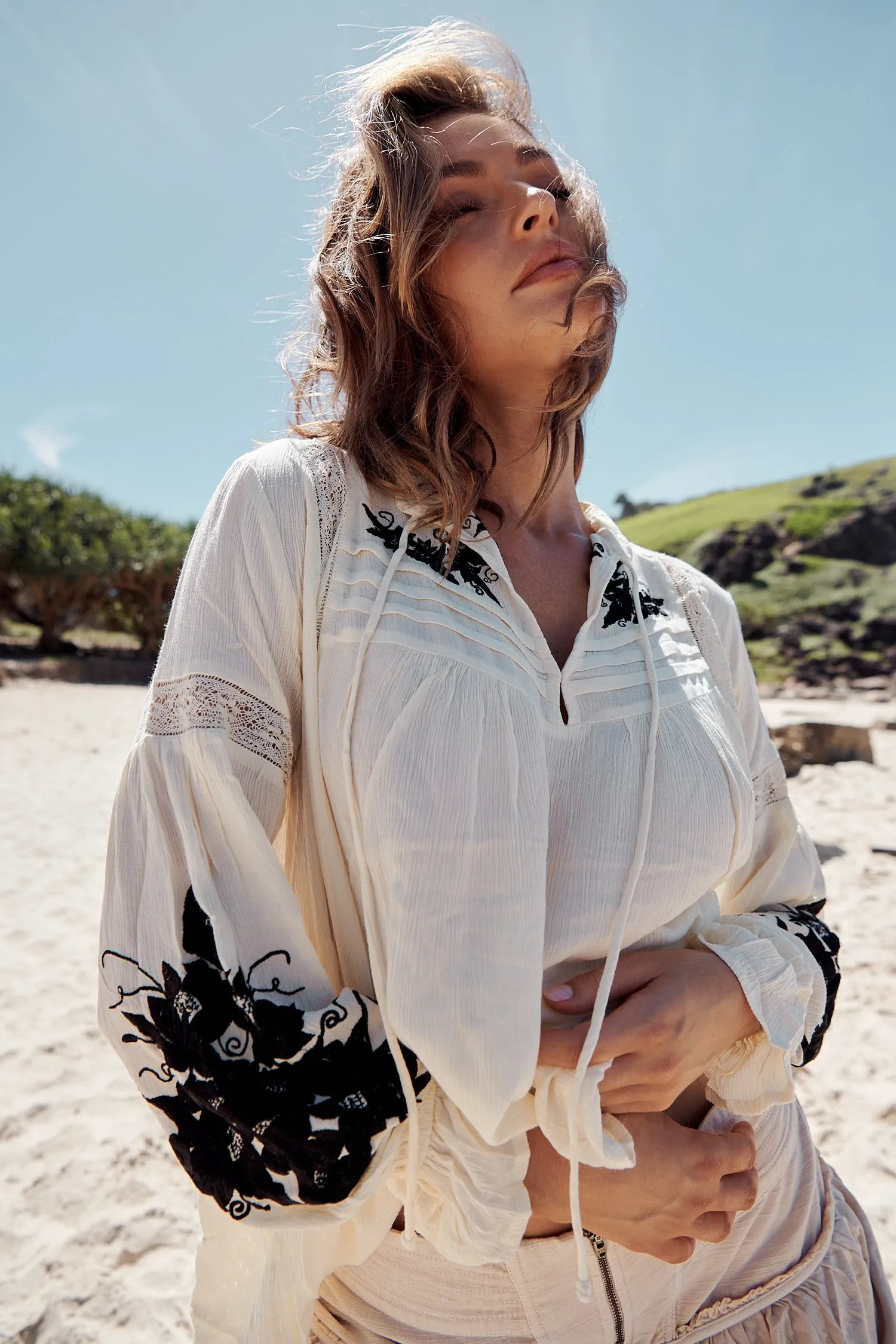 Tusalossa Embroidered Top- Free People