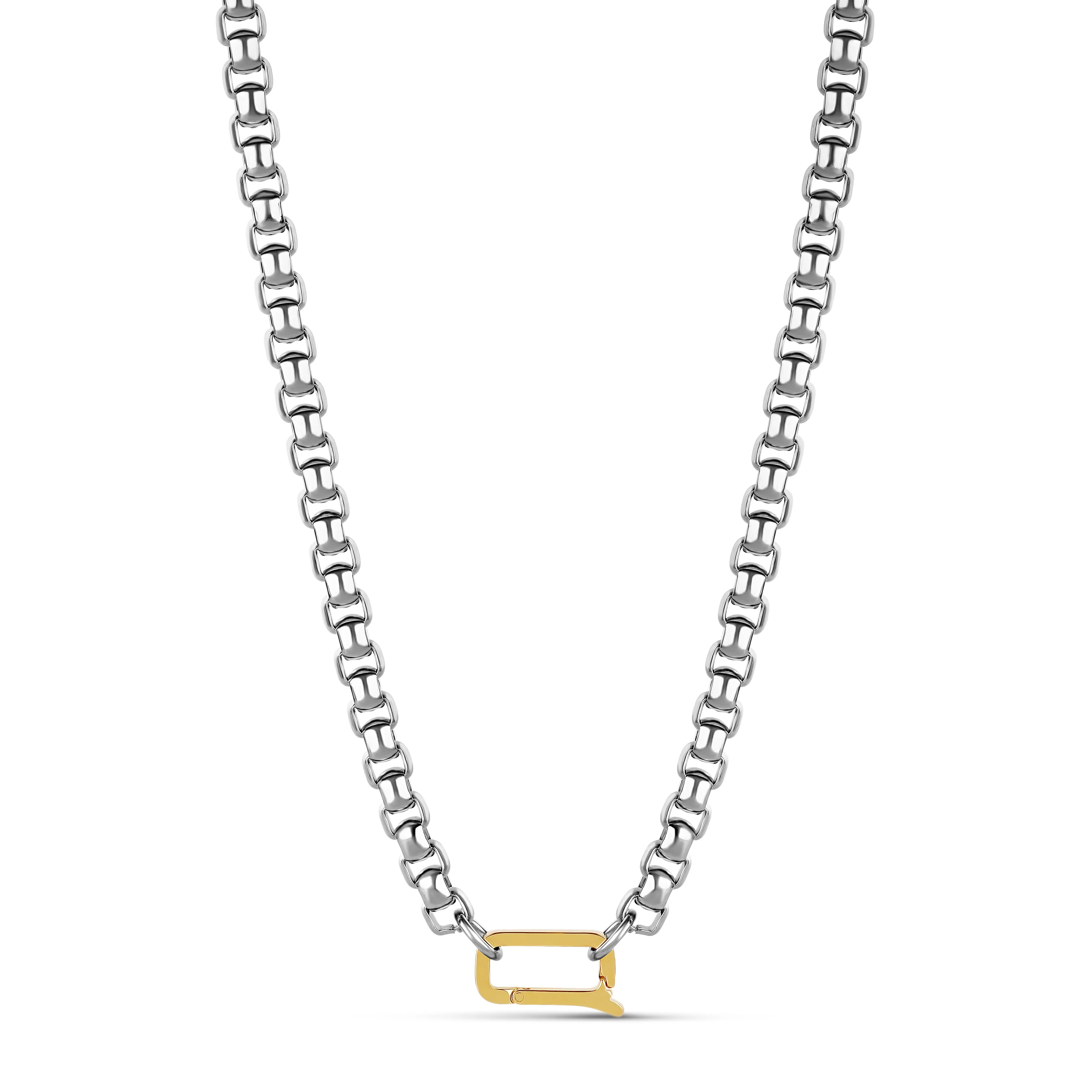 Two-Tone Box Chain Necklace