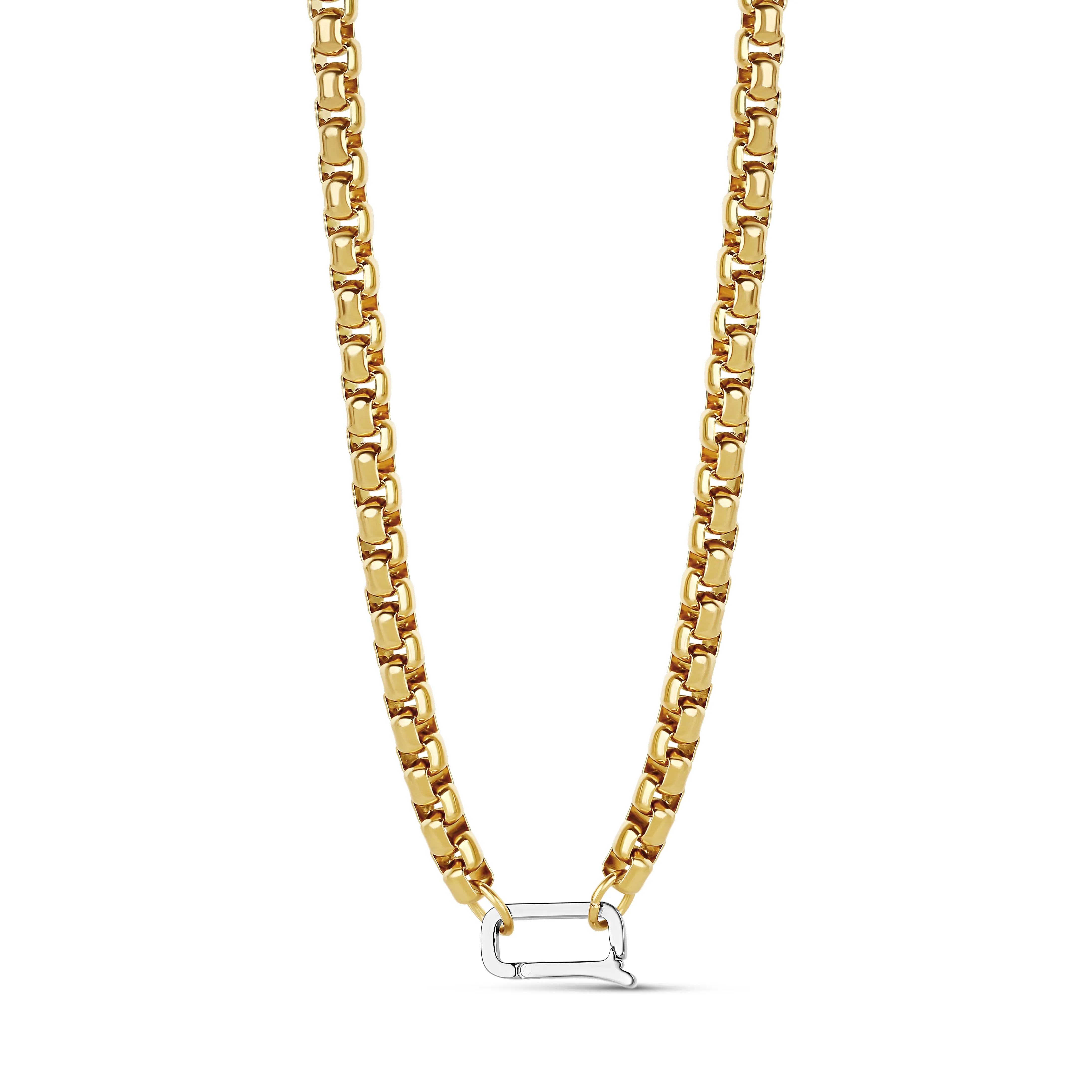 Two-Tone Box Chain Necklace