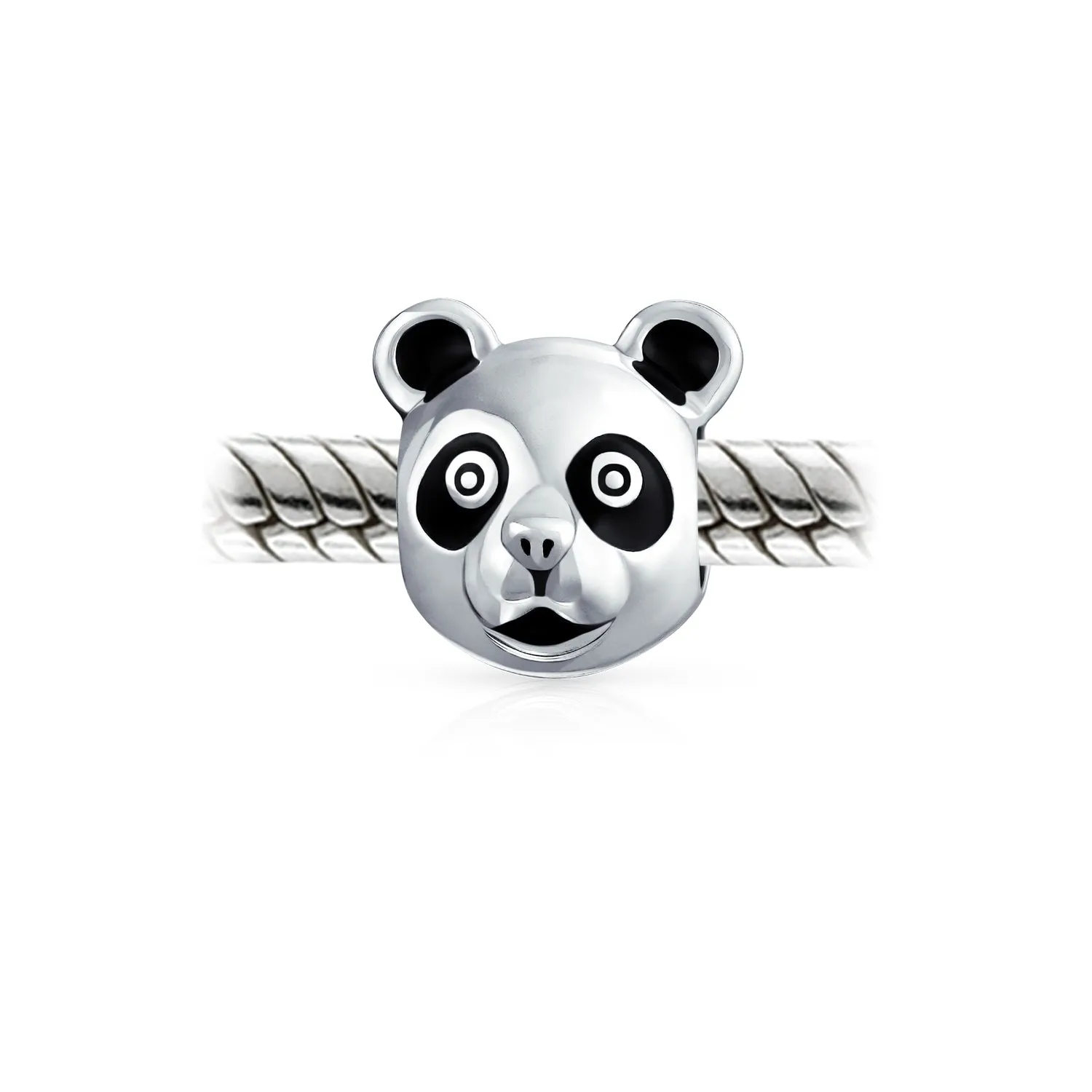 Two Tone Koala Panda Charm Bead for Tween Sterling Silver Fits European Bracelet