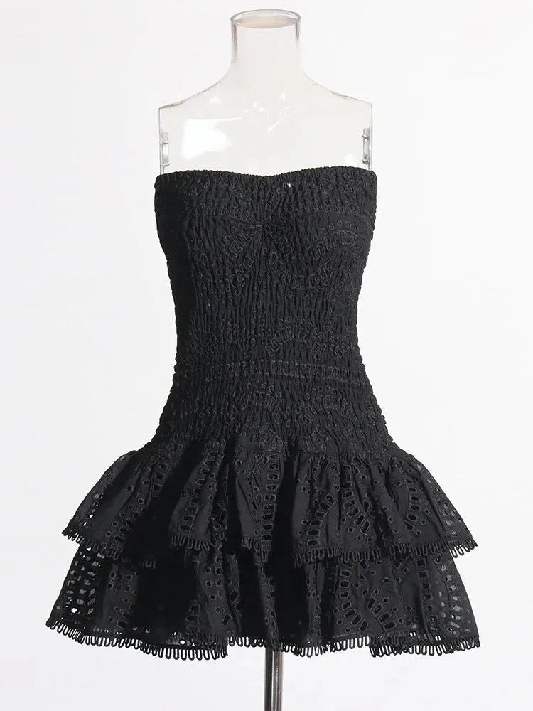 TWOTWINSTYLE Patchwork Folds Casual Dress for Women