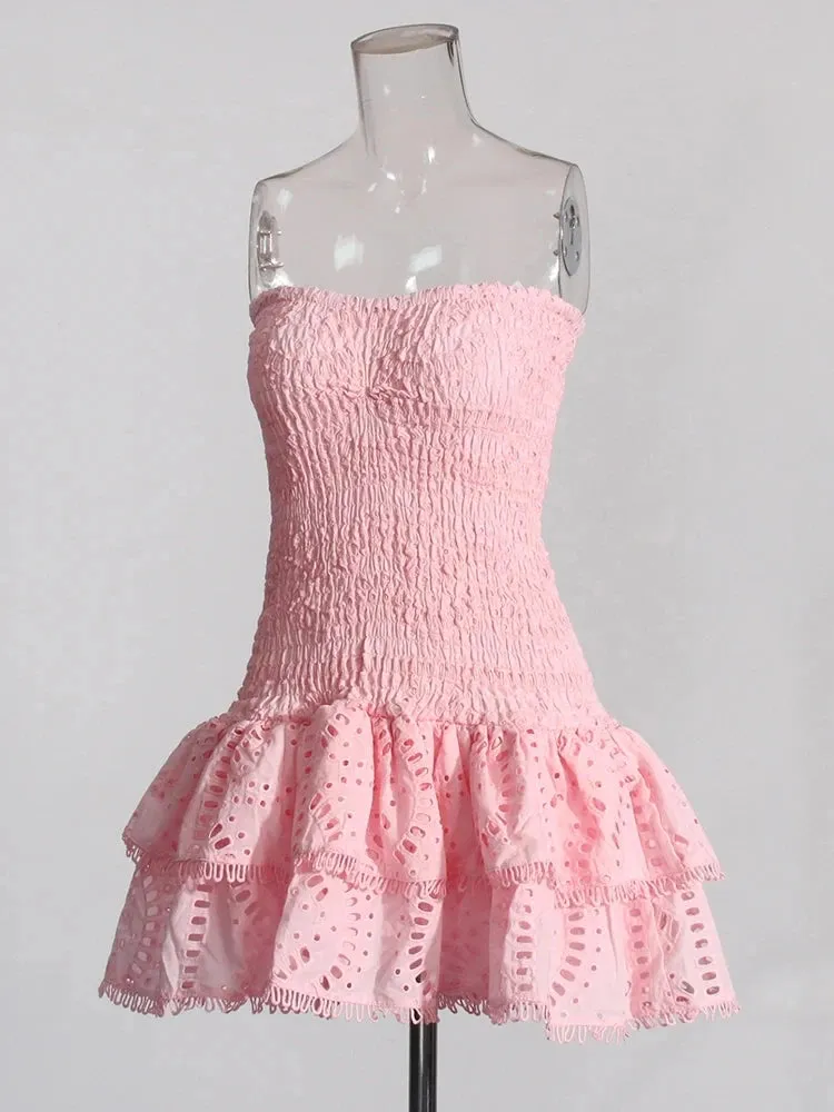 TWOTWINSTYLE Patchwork Folds Casual Dress for Women