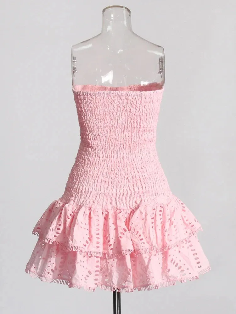TWOTWINSTYLE Patchwork Folds Casual Dress for Women