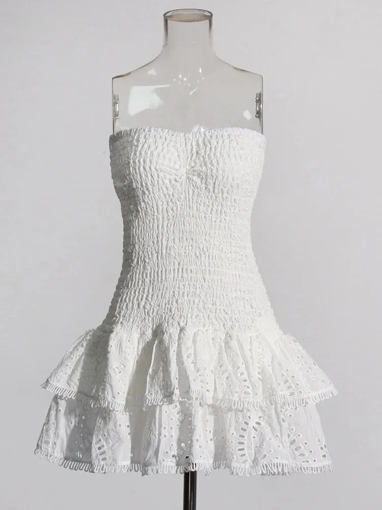 TWOTWINSTYLE Patchwork Folds Casual Dress for Women