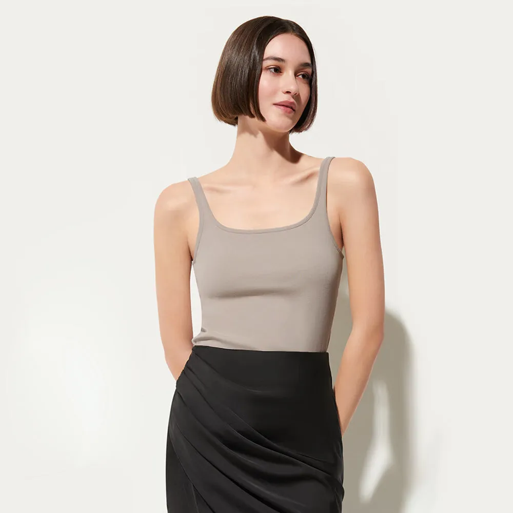 Ubras Simple Thin Strap Slim Fit Vest - White, XL