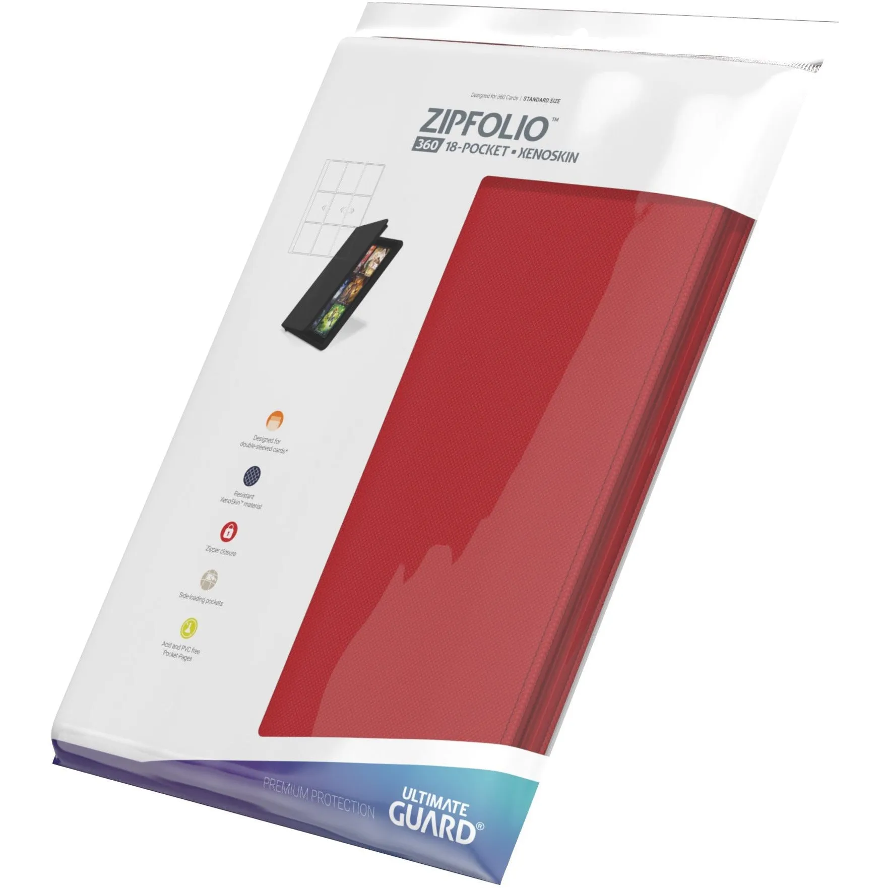 Ultimate Guard - Zipfolio Xenoskin/Red - 18 Pocket