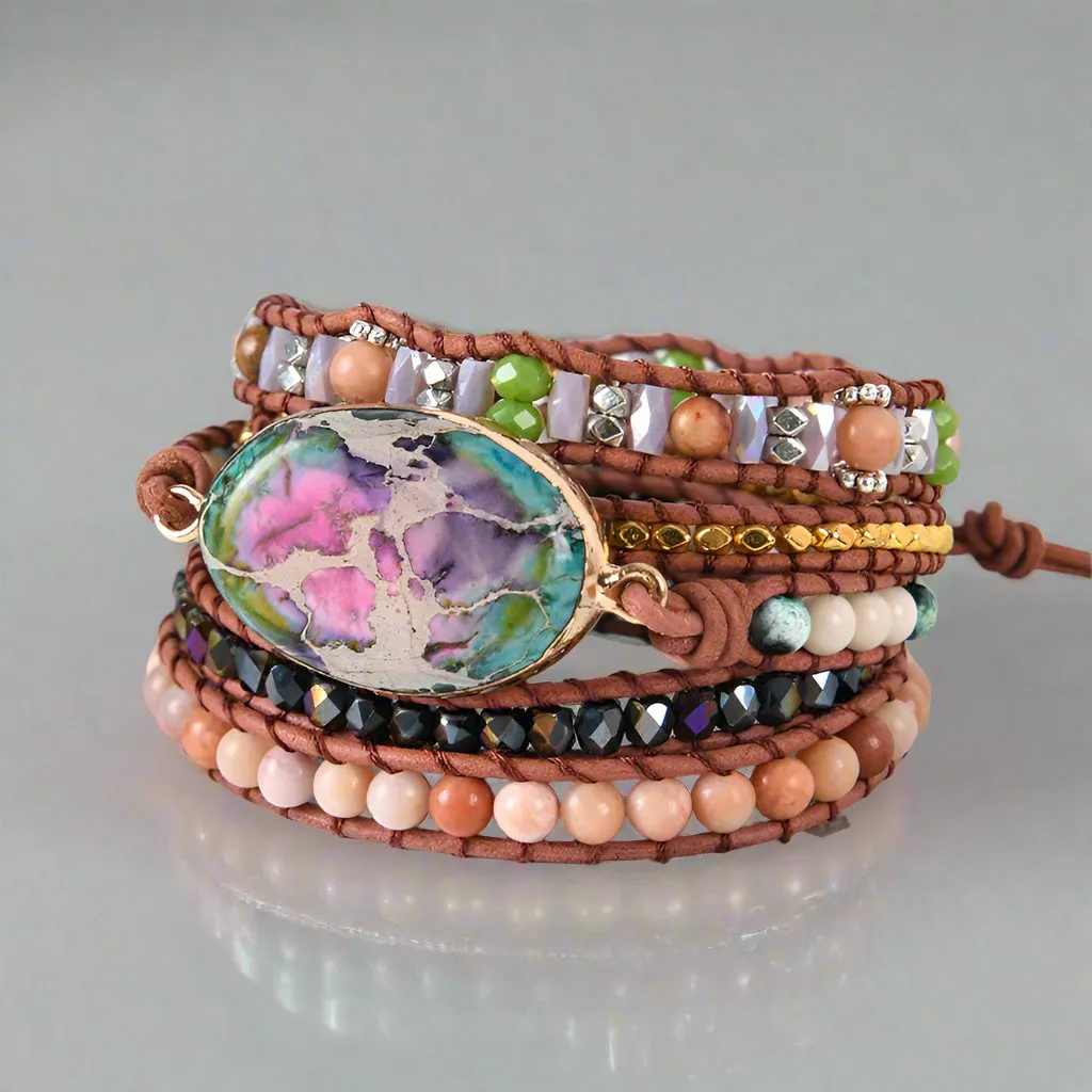 Unique Mixed Natural Stone Bohemian Bracelet