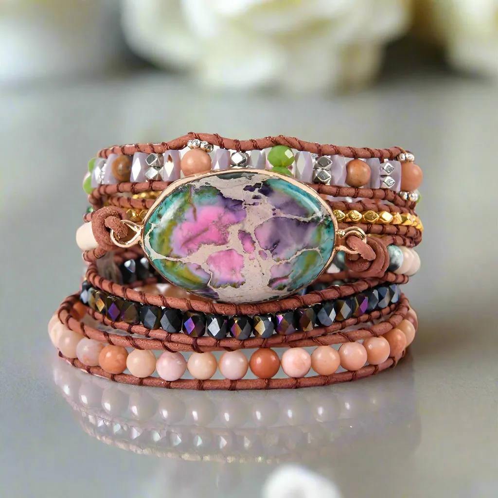 Unique Mixed Natural Stone Bohemian Bracelet