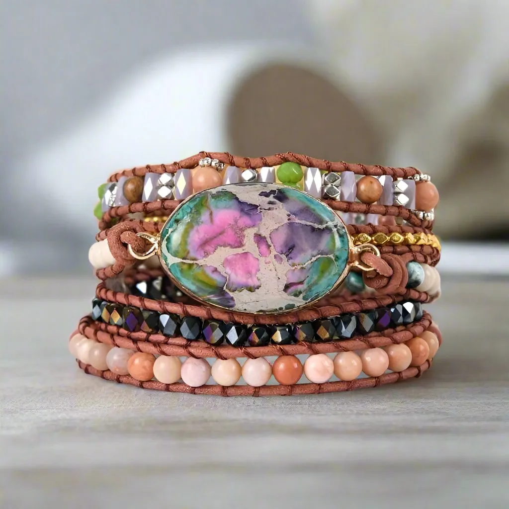 Unique Mixed Natural Stone Bohemian Bracelet