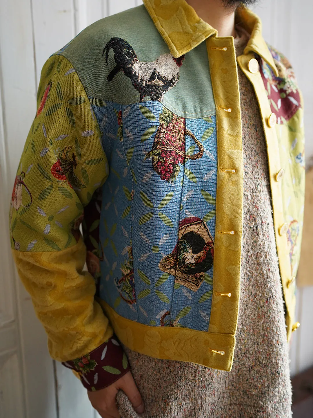 Unlogical Poem Cottage Style Patchwork Jacket